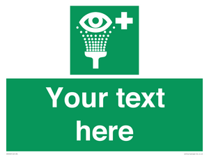 Custom Eye Wash Station Sign